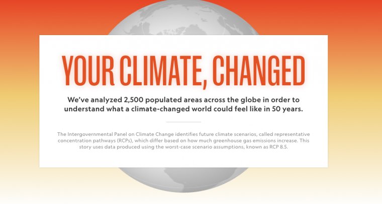 screen/ interaktywna klimatyczna mapa świata/ National geographic
